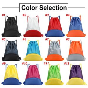 Sac à cordon personnalisé en polyester léger avec poche zippée pour hommes, idéal pour les sports de plein air - Product Image 2