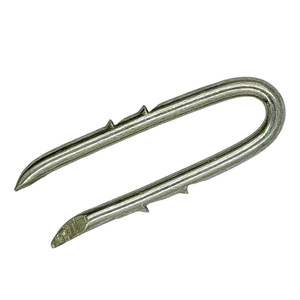Agrafes de clôture en U, agrafes de clôture en fil barbelé zinguées, vente en gros - Product Image 1