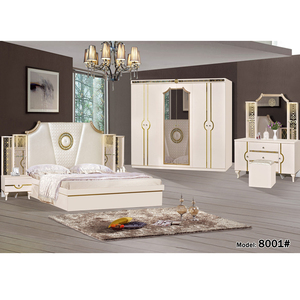 أفضل غرفة نوم كبيرة مرآة فنية دبي مجموعات غرفة نوم رئيسية فاخرة بالكامل أثاث منزلي - Product Image 5