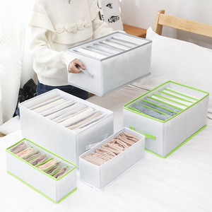 Organiseurs de placard en maille lavables à 7 compartiments pour vêtements, sacs de <span class=keywords><strong>rangement</strong></span> pour t-shirts et jeans, séparateurs de tiroirs en maille - Product Image 1