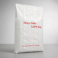 Sac d'emballage robuste en LDPE |   Sac en plastique imperméable et résistant à l'humidité pour céréales, produits chimiques, aliments pour animaux 10/25/50KG