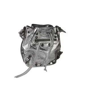 Custom fashion designer custom purses and handbags drawstring bucket bag purses leather handbags custom print