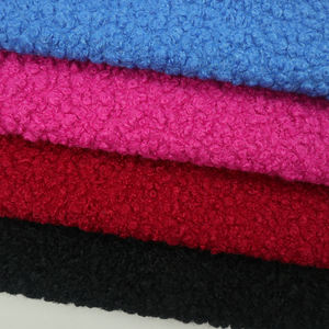 All'ingrosso tessuti tessili riccio italiano Boucle tessuto 100% poliestere spazzolato in pile tessuto a maglia per le donne <span class=keywords><strong>cappotto</strong></span> - Product Image 2