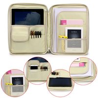Sacs à documents portables Gelory, organiseur de portefeuille, pochette de voyage imperméable en polyester et nylon, étui zippé