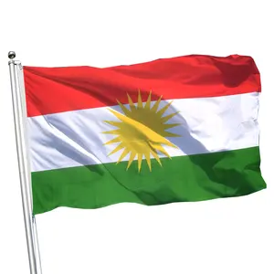 Fabricante personalizado impresso síria 90*150cm kurdistan todos os países bandeiras nacionais impressão