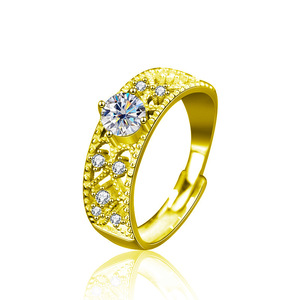 Vendita di Fabbrica: Anello Regolabile in Moissanite <span class=keywords><strong>D</strong></span> VVS1 GRA 0,5 Carati Taglio Rotondo, Design Vintage Raffinato per Coppie, Regalo per Innamorati - Product Image 5