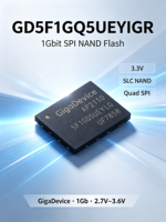 GD5F1GQ5UEYIGR GigaDevice Memoria Flash NAND SPI de 1 Gbit, 3.3V, SLC NAND, Quad SPI, 133MHz, ECC, 2.7V-3.6V, -40°C ° De la C a la 85 ° C