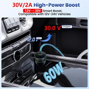 Adaptateur de voiture Starlink Mini 12V vers 30V 2A <span class=keywords><strong>DC</strong></span>, convertisseur élévateur de tension avec adaptateur allume-cigare 60W, idéal pour voiture, <span class=keywords><strong>camping</strong></span>-<span class=keywords><strong>car</strong></span>, bateau - Product Image 2