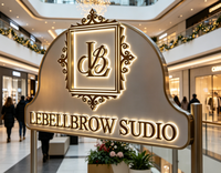 Letrero LED Personalizado para Exteriores de Acero Inoxidable, Letreros con Letras LED, Letreros Luminosos Traseros LED para Tiendas, Letras con Nombre Publicitarias LED