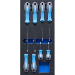 Outils, Ensembles d'outils, Ensemble de tournevis cruciformes FERVI DIAMOND dans un plateau thermoformé souple - Product Image 1