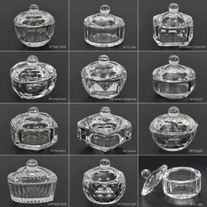 Tazón de Vidrio Profesional Portátil con Tapa, Hexagonal, para Líquido Acrílico, Monómero, Herramientas de Manicura <span class=keywords><strong>y</strong></span> Arte de Uñas - Product Image 2