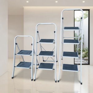 <span class=keywords><strong>Escalera</strong></span> Plegable de Acero Resistente de 2/3/4/5/6 Peldaños con Garantía de 1 Año, Peldaños <span class=keywords><strong>Anchos</strong></span> Antideslizantes, Carga de 150 kg, <span class=keywords><strong>Escalera</strong></span> Moderna para el Hogar - Product Image 3