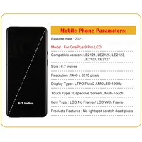 Assemblage d'écran interne et externe OnePlus 9 Pro modèle 1269 avec cadre, écran tactile OLED