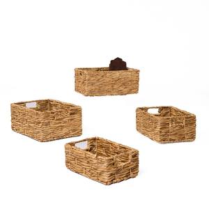 Cestas de Almacenamiento Rectangulares de Jacinto de Agua Tejidas a Mano, Ecológicas y Vintage para la Organización del Hogar y el Armario - Product Image 2