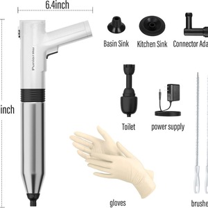 Nuevo diseño, potente abridor de émbolo de inodoro de alta presión eléctrico, potente desatascador de drenaje de aire, émbolo de inodoro para Baño - Product Image 5