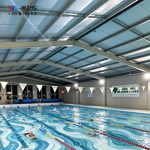 Structure métallique de grande portée pour piscine intérieure, bâtiment de <span class=keywords><strong>parc</strong></span> aquatique, abri de <span class=keywords><strong>centre</strong></span> aquatique - Product Image 1