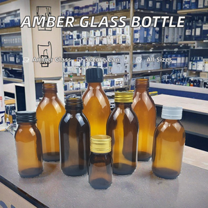 Bottiglie in Vetro Cilindriche per Sciroppo 30ml-250ml con Tappo Antimanomissione Serigrafato in Plastica/Alluminio - Product Image 2