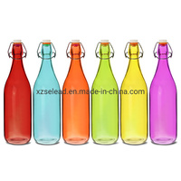 Bouteille distributrice en verre transparent de 500 ml (16 oz) pour tequila, lait aux fruits, bière, avec bouchon à vis scellé et couvercle en plastique – Vente en gros
