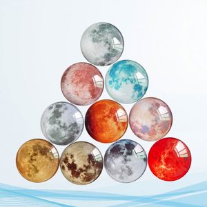 Magnetic Crystal Refrigerator Sticker Wholesale Planet Creative <b>Glass</b> Refrigerator Magnetic Sticker Round - Product Image 2