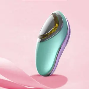 EMS Electric Facial Cleansing Brush LED Phototherapy Skin care ultrasonic heating facial cleansing brush