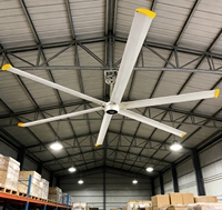 Ventilateur de plafond commercial HVLS de 24 pieds (7,3 m de diamètre) pour entrepôt, usine, gymnase, église, avec minuterie et contrôle de la température