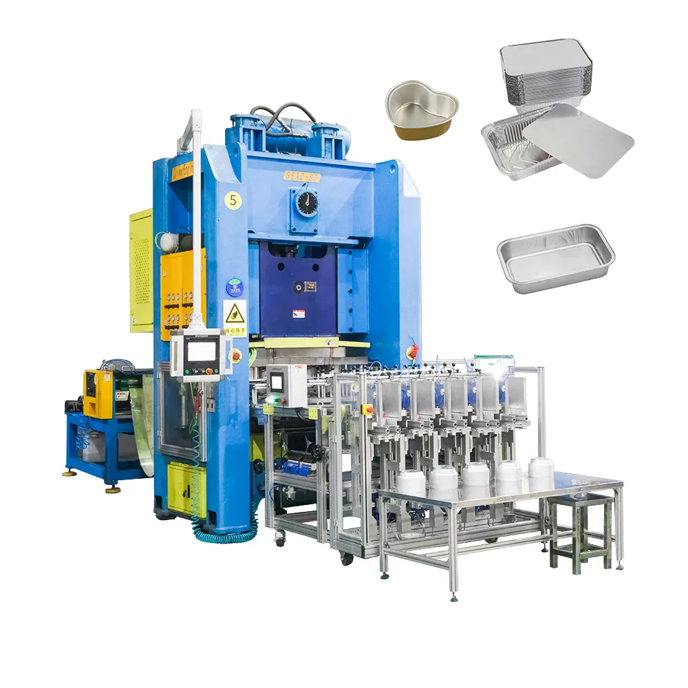 New design of high speed automatic multi-cavity mold aluminum foil container making machine