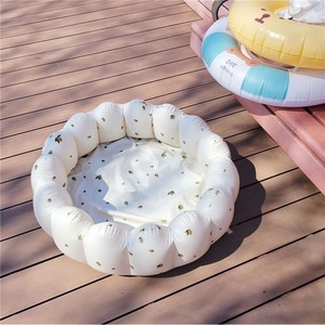 Piscina inflable redonda para niños, material de PVC, segura, no tóxica, para uso doméstico, área de juegos para bebés - Product Image 3
