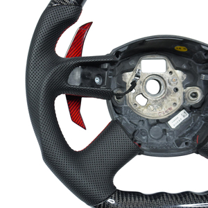 Volante de Coche Personalizado de Fibra de Carbono para <span class=keywords><strong>Audi</strong></span> Q3 Q5 <span class=keywords><strong>Q7</strong></span> C8 A1 A3 A4 A5 A6 A7 A8 B6 B7 B8 B9 C6 C7 TT R8 RS3 RS4 - Product Image 3
