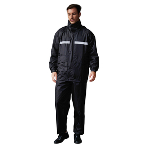 Impermeable Reflectante para <span class=keywords><strong>Hombre</strong></span>, Traje de Lluvia de PVC, Impermeable para Motocicleta con Banda Reflectante para Conducir y Trabajar - Product Image 6