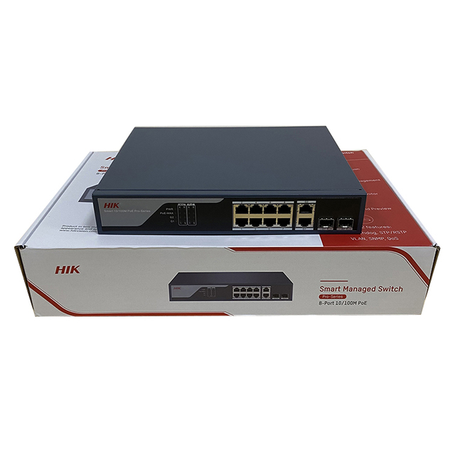 300m Long Range PoE Transmission 8 Port Fast Ethernet Managed POE Switch DS-3E1310P-SI