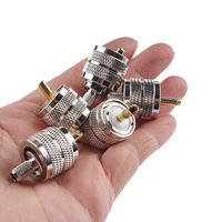 Conectores y Adaptadores Coaxiales UHF PL259 SO239 de Estilo Duradero para Sistemas de Antena de Radio VHF UHF, Cable Coaxial RG58 RG8X LMR400