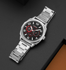 SKMEI 9350 Orologio al Quarzo di Lusso Sportivo con Cinturino in Acciaio Inossidabile Quadrante in Vetro Resistente all'Acqua 3BAR Nuovo Marchio di Moda Business - Product Image 4