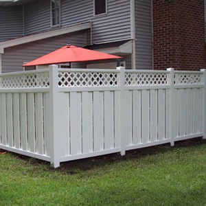 รั้วพีวีซีสีขาว กึ่งเป็นส่วนตัว แบบเส้นหนา-บาง ดีไซน์กันลม ขายดี ทนทานสูง เหมาะสำหรับสระว่ายน้ำ สวน ปรับแต่งได้ - Product Image 2