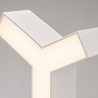 Connecteur d'angle en aluminium LED en forme de Y, anti-éblouissement, flexible, système d'éclairage modulaire, fabrication directe