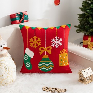 Père noël housse de coussin décoratif arbre de noël renne taie d'oreiller cadeau de noël broderie taie d'oreiller VP-YL1131 - Product Image 5