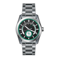 Reloj Mecánico de reserva de energía para hombre, piezas transparentes de acero inoxidable 57