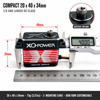 Servomoteur XQ-BLS8125D 25 kg, numérique sans balais, étanche, engrenages en acier inoxydable, boîtier en aluminium CNC, 8,4 V, pour UAV