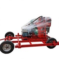 Foreuse portable diesel avec moteur, pompe à engrenages et boîte de vitesses pour le forage de puits d'eau (300 mm max, 200 m de profondeur)