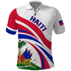 Haiti Polo giorno indipendenza Negre Marron stile semplice personalizzato vendita all'ingrosso di Rugby camicia Polo sublimazione Polo t Shirt stampa - Product Image 2
