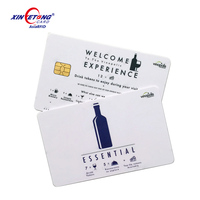 Carte IC à puce personnalisée CR80 en PVC pour paiement/gestion de membres, fournie directement par l'usine