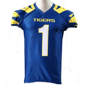 Uniforme de football américain par sublimation 2025, nom en sergé brillant et nombre de joueurs avec 12 maillots de football - Product Image 5