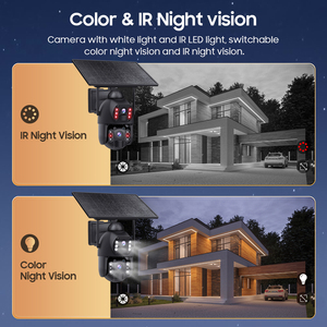 กล้อง PTZ 4G แบบเลนส์คู่ บันทึกภาพตลอดวัน รองรับซิมนาโน IP65 แผงโซลาร์เซลล์ 8W ภาพสีกลางคืนคมชัด ใช้พลังงานแสงอาทิตย์ ทำงานต่อเนื่อง - Product Image 5