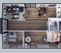 Maison conteneur pliable moderne à énergie solaire de 20 à 40 pieds, étanche, pour les secours en cas de catastrophe, directement de l'usine, à faible coût