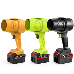 Souffleur à feuilles industriel 21V au lithium avec moteur sans balais - Souffleur à jet turbo haute puissance sans fil rechargeable, batterie 3.0Ah - Product Image 1