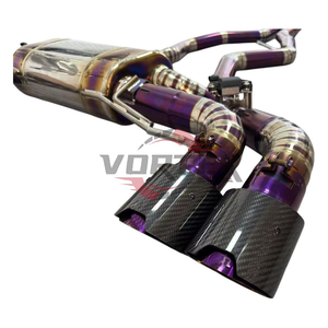 Silenciador con Válvula y Punta de Carbono Cuádruple Vortex Purple Titanium, Compatible con BMW G20 G21 G22 G26 M340i M440i 3.0T, Sistema de Escape Completo Catback - Product Image 6