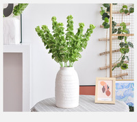 Feuilles d'oreille d'éléphant artificielles réalistes, tige unique, plantes en plastique vertes, accessoires de studio photo, 42 têtes, accessoires de herbe faits à la main
