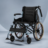 Silla de Ruedas Manual Médica con Certificación CE ISO, con Suspensión Amortiguadora y Reposabrazos Abatibles