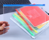 Faible QUANTITÉ MINIMALE DE COMMANDE A5/A6 Taille Clair Zip lock Poche DE PVC Fermeture Éclair Sac Fente Pour Carte En Plastique Sac