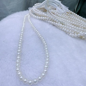 Natural 6-7mm Freshwater White Freshwater Pearls DIY Accessory <b>Loose</b> <b>Beads</b> Strong Light Round Flawless Semi-Finished Bare <b>Beads</b> - Product Image 2