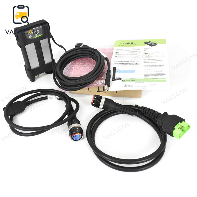 PTT 2.7 Dev2 Tool for VOCOM II 88830400 Genuine vocom Vocom2 3 CablesVCADS Premium Tech Tool Truck Excavator Diagnostic Tool